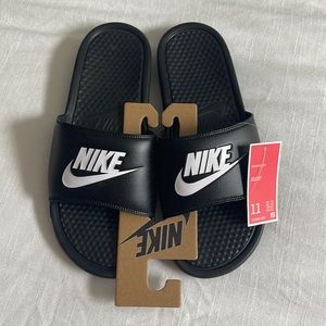 Black Nike Slides
